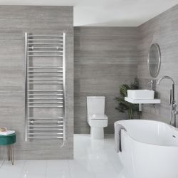 Kent Electric - Chrome Curved Plug-In Towel Warmer - 63” x 24”