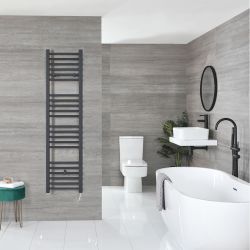 Artle Electric - Anthracite Flat Plug-In Towel Warmer - 63” x 16”