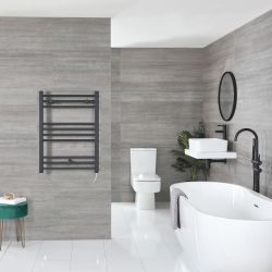 Artle Electric - Anthracite Flat Plug-In Towel Warmer - 31” x 24”