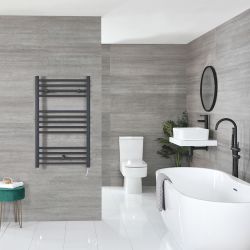 Artle Electric - Anthracite Flat Plug-In Towel Warmer - 39” x 24”