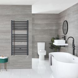 Artle Electric - Anthracite Flat Plug-In Towel Warmer - 47” x 24”