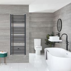 Artle Electric - Anthracite Flat Plug-In Towel Warmer - 63” x 24”