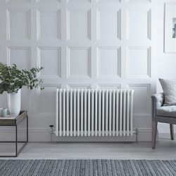 Regent - White Horizontal 4-Column Traditional Cast-Iron Style Radiator - 23.5" x 39.75"