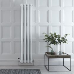 Regent - White Vertical 4-Column Traditional Cast-Iron Style Radiator - 70.75" x 15"