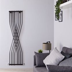 Xcite - Black Vertical Designer Radiator - 70" x 17.75"