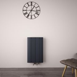 Aurora - Anthracite Aluminum Horizontal Designer Radiator - 23.5" x 14.75"