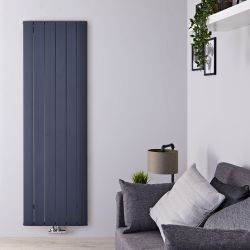 Aurora - Anthracite Aluminum Vertical Designer Radiator - 70.75" x 22.25"