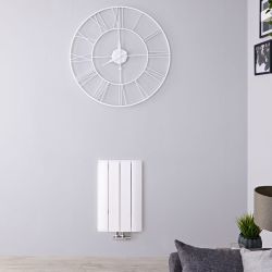 Aurora - White Aluminum Horizontal Designer Radiator - 23.5" x 14.75"