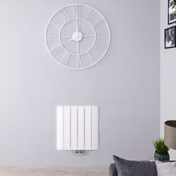 Aurora - White Aluminum Horizontal Designer Radiator - 23.5" x 22.25"