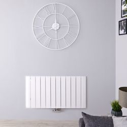 Aurora - White Aluminum Horizontal Designer Radiator - 23.5" x 44.75"