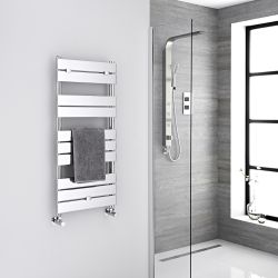 Lustro - Hydronic Chrome Heated Towel Warmer - 39.25" x 17.75"