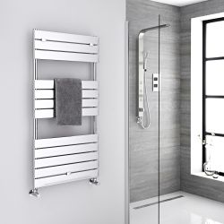Lustro - Hydronic Chrome Heated Towel Warmer - 47.75" x 23.5"