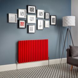 Revive - Red Horizontal Double-Panel Designer Radiator - All Sizes