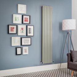 Revive - Sage Green Vertical Double-Panel Designer Radiator - All Sizes