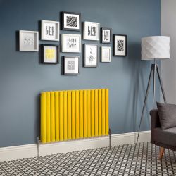 Revive - Yellow Horizontal Double-Panel Designer Radiator - All Sizes