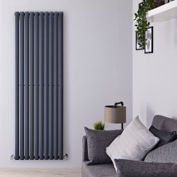Revive - Anthracite Vertical Single-Panel Designer Radiator - 70" x 23.25"