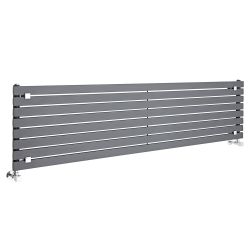 Sloane - Anthracite Horizontal Single Flat-Panel Designer Radiator - 18.5" x 70"