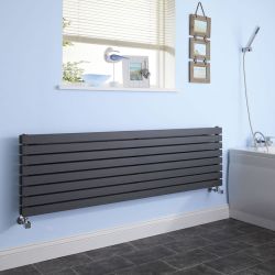 Sloane - Anthracite Horizontal Double Flat-Panel Designer Radiator - 18.5" x 70"