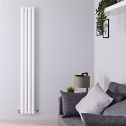 Revive - White Vertical Double-Panel Designer Radiator - 70" x 9.25"