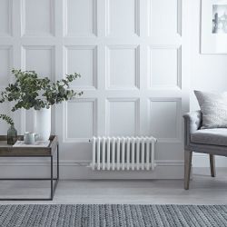 Regent Electric - White Horizontal 2-Column Traditional Cast-Iron Style Plug-In Radiator - 11.75" x 24"