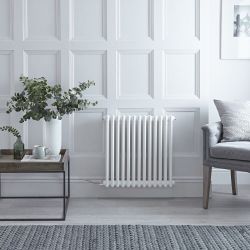 Regent Electric - White Horizontal 2-Column Traditional Cast-Iron Style Plug-In Radiator - 23.5" x 24"