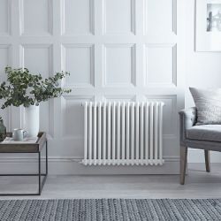 Regent Electric - White Horizontal 2-Column Traditional Cast-Iron Style Plug-In Radiator - 23.5" x 31"