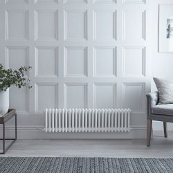 Regent Electric - White Horizontal 2-Column Traditional Cast-Iron Style Plug-In Radiator - 11.75" x 47"