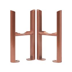 Regent - Metallic Copper Floor Mounting Feet Kit for 3 Column Traditional Radiator