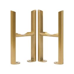 Regent - Metallic Gold Floor Mounting Feet Kit for 3 Column Traditional Radiator