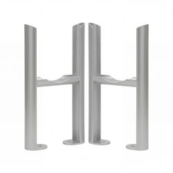 Regent - Metallic Silver Floor Mounting Feet Kit for 3 Column Traditional Radiator