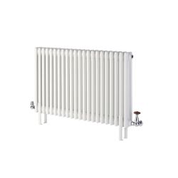 White Floor Mounting Kit for Three-Column Traditional Radiators