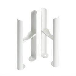 White Floor Mounting Kit for Three-Column Traditional Radiators