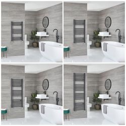 Artle Electric - Anthracite Curved Plug-In Towel Warmer - Choice of Size