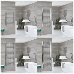 Kent Electric - Chrome Curved Plug-In Towel Warmer - Choice of Size