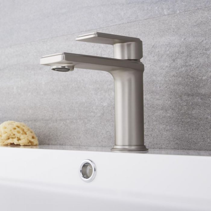 Eclipse Brushed Nickel Single Hole Bathroom Faucet