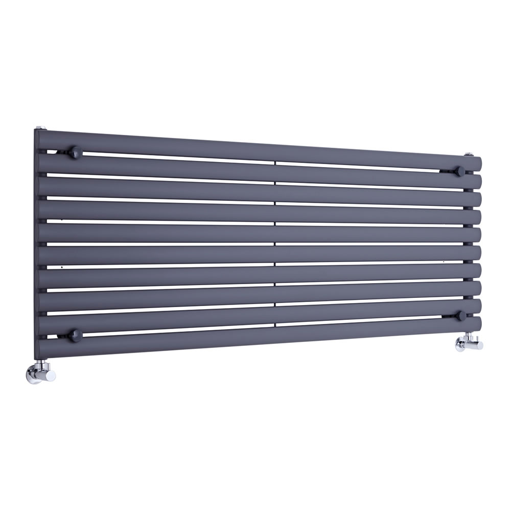 Revive - Anthracite Horizontal Single-Panel Designer Radiator - 23.25" x 63"