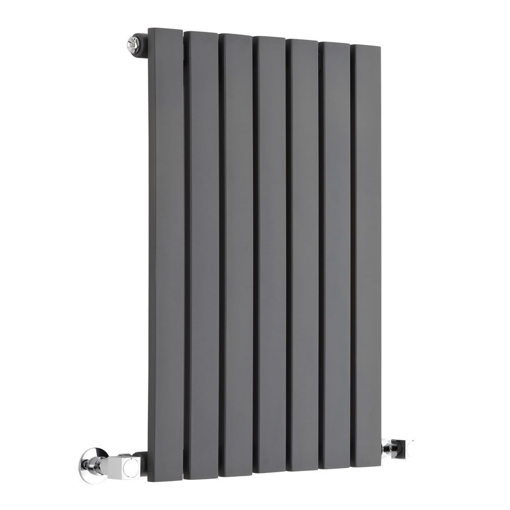 Sloane - Anthracite Horizontal Single Flat-Panel Designer Radiator - 25" x 16.5"