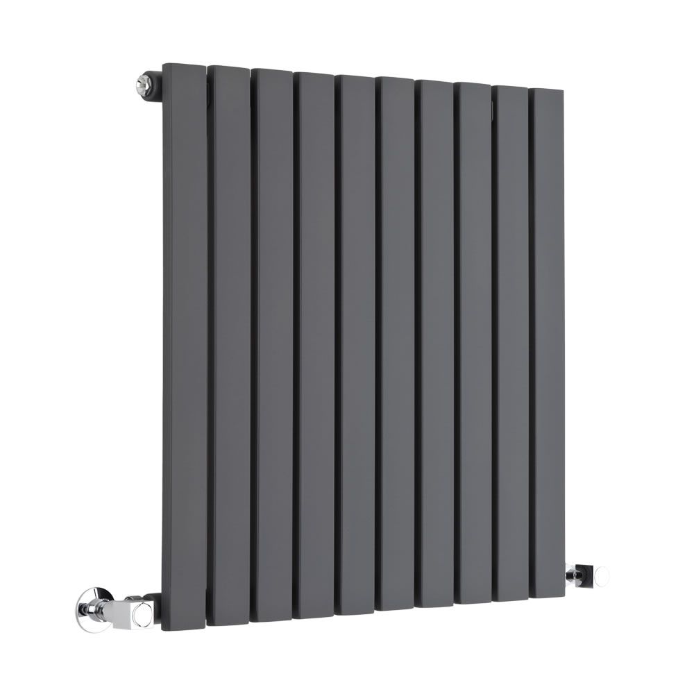 Sloane - Anthracite Horizontal Single Flat-Panel Designer Radiator - 25" x 23.5"