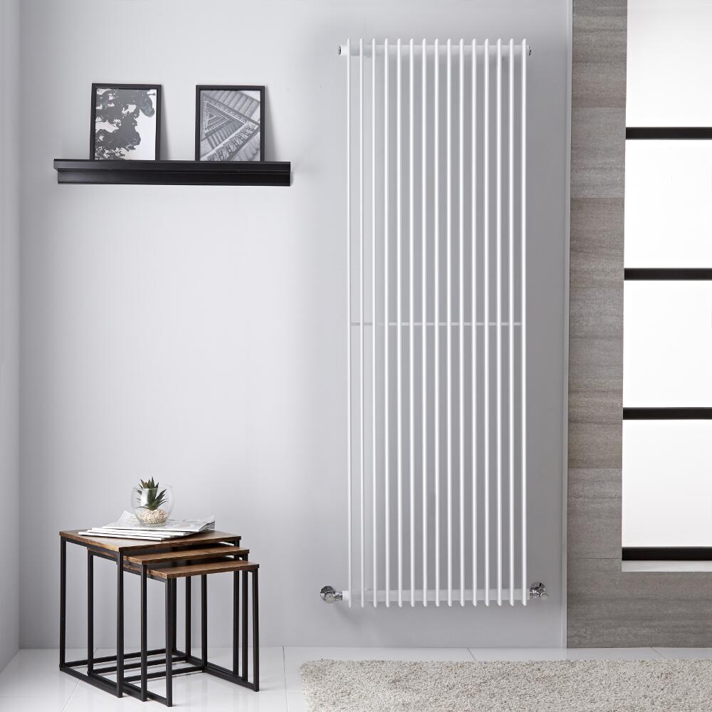 Roma - White Vertical Designer Radiator - 70.75" x 23.75"