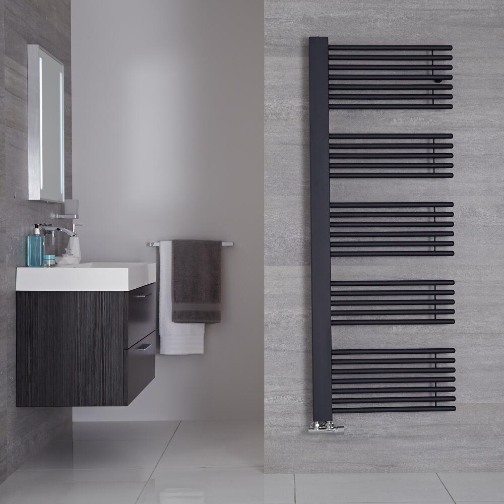 Bosa - Anthracite Hydronic Designer Towel Warmer - 63" x 23.5"
