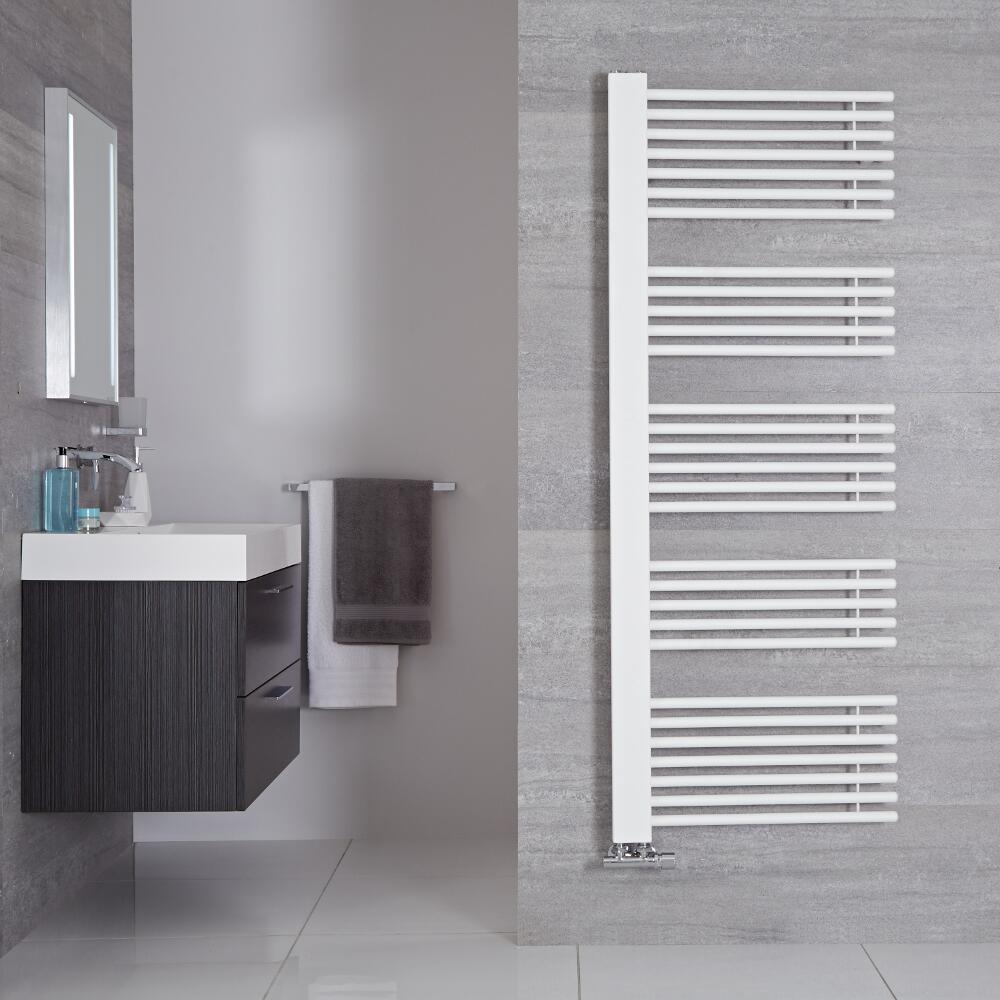 Bosa - Mineral White Hydronic Designer Towel Warmer - 63" x 23.5"