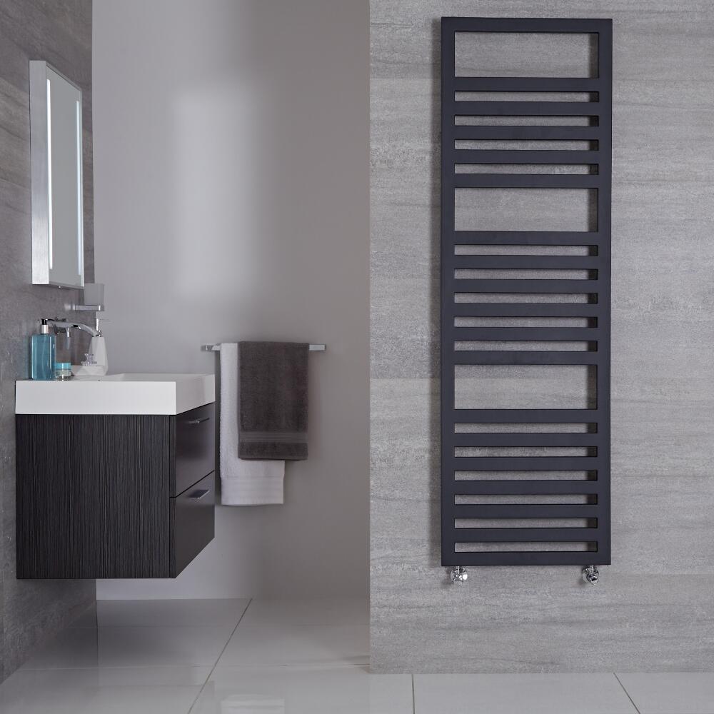 Firenze - Anthracite Hydronic Designer Towel Warmer - 63" x 19.75"