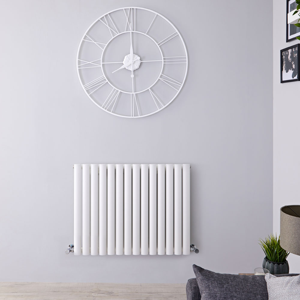 Revive - White Horizontal Single-Panel Designer Radiator - 25" x 32.75"