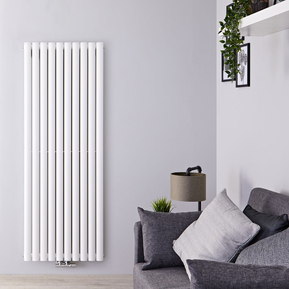 Revive Centrix - White Vertical Double-Panel Designer Radiator - 63" x 23.25"