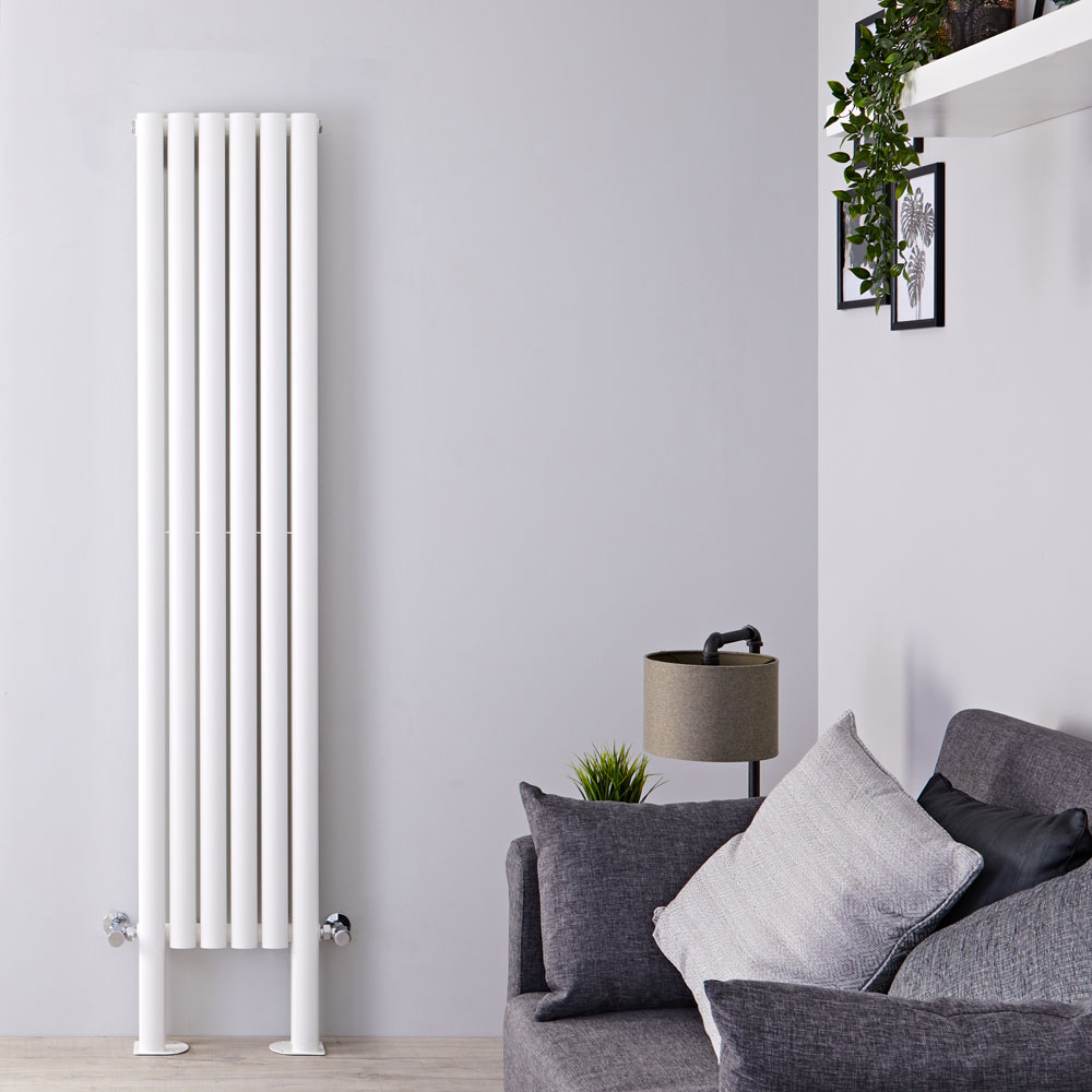 Revive Plus - White Vertical Double-Panel Designer Radiator - 70.75" x 14"