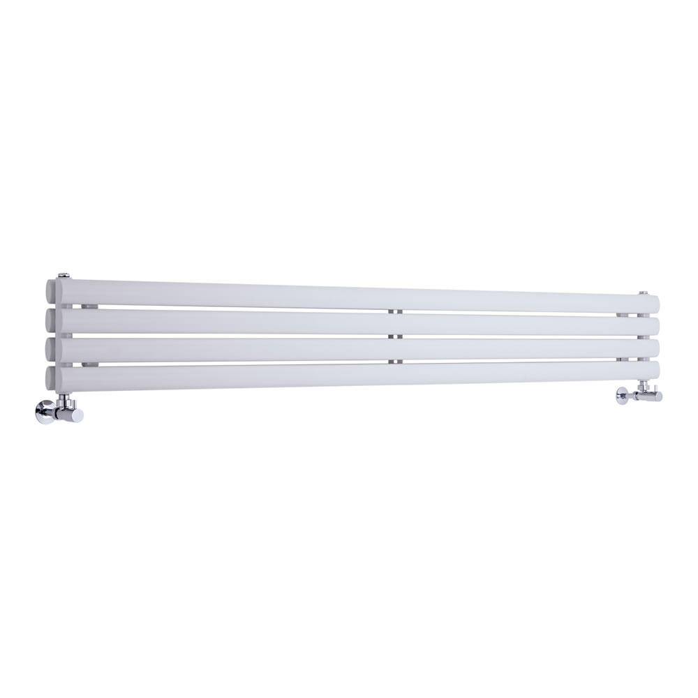 Revive - White Horizontal Double-Panel Designer Radiator - 9.25" x 63"