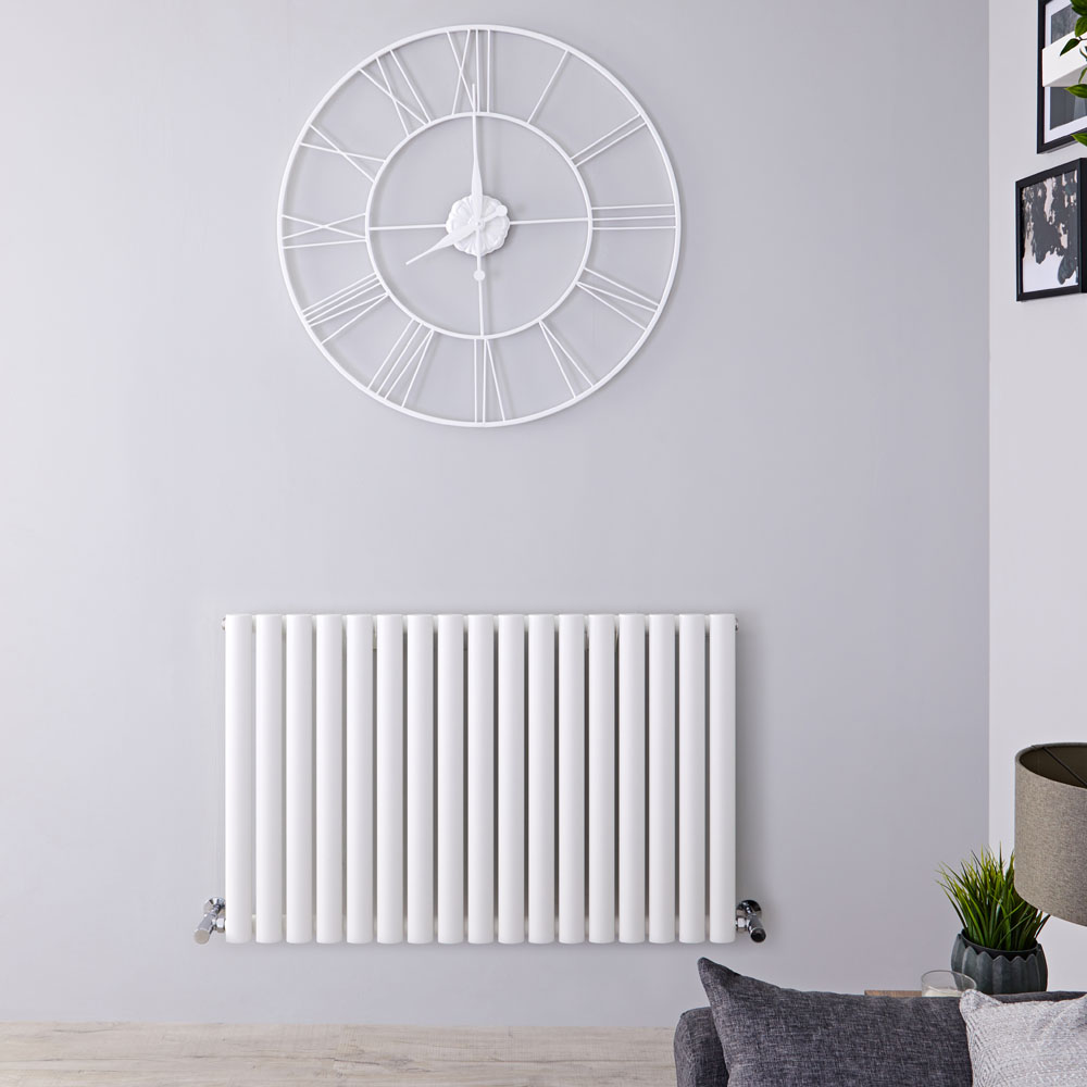 Revive - White Horizontal Single-Panel Designer Radiator - 25" x 39.25"