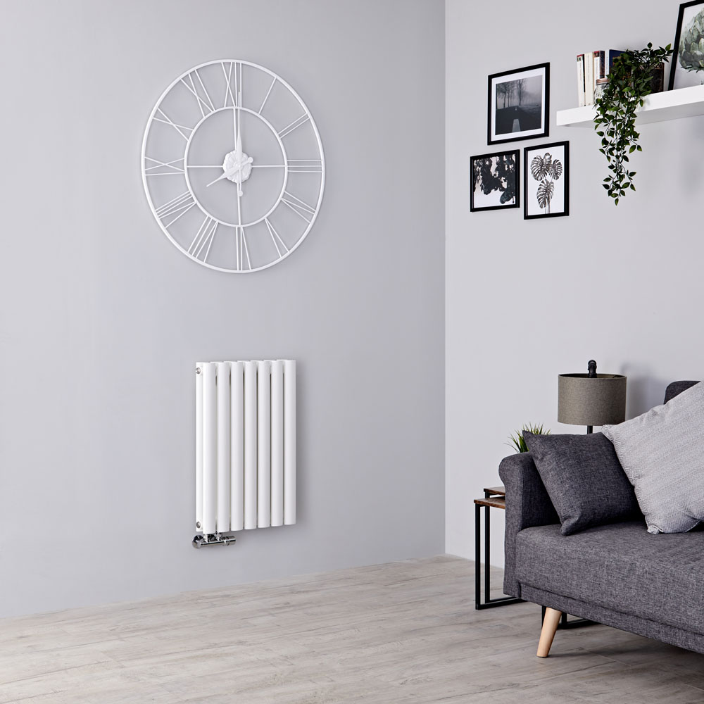 Revive Centrix - White Horizontal Double-Panel Designer Radiator - 25" x 16.25"