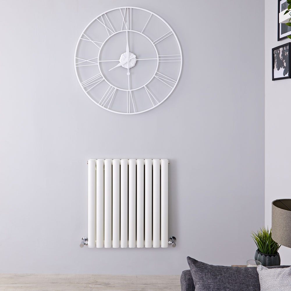 Revive - White Horizontal Double-Panel Designer Radiator - 25" x 23.25"