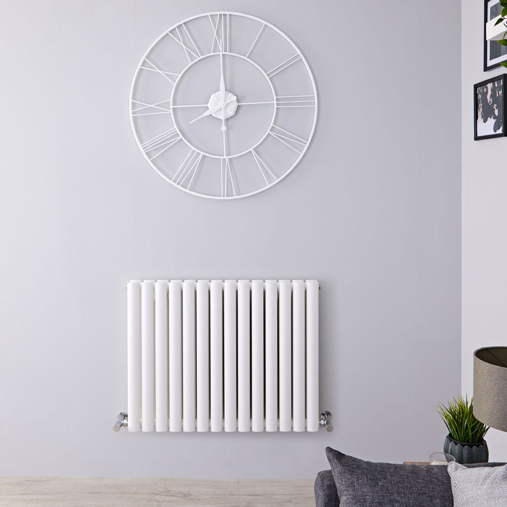 Revive - White Horizontal Double-Panel Designer Radiator - 25" x 32.75"